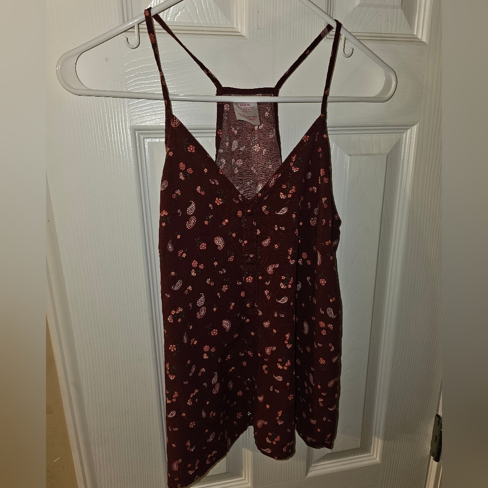 No Boundaries Burgundy Floral Camisole
